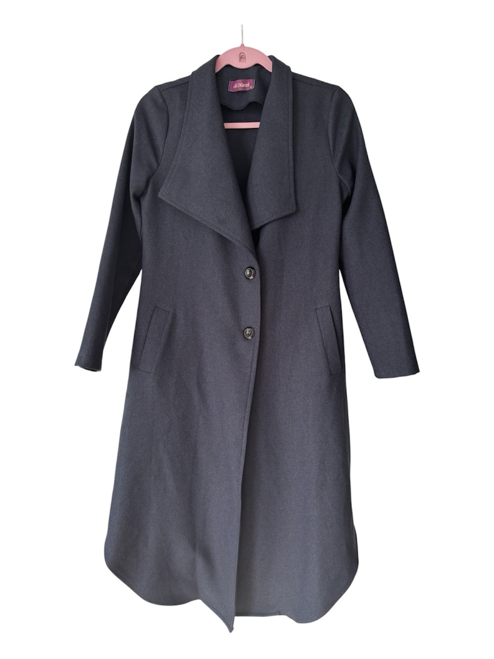 Al-Marah Navy Blue Longline Coat Jacket Size 38 | Elegant Modest